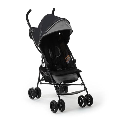 Ingenuity 3D Mini Convenience Stroller – Lightweight Stroller with Compact Fold, Multi-Position Recline, Canopy with Pop Out Sun Visor and More – Umbrella Stroller for Travel and More, Gray