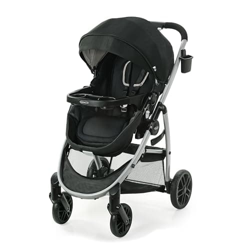 Graco Modes Pramette Stroller, 3-in-1 Baby Stroller, 3 Modes from Infant Car Seat Carrier, Infant Pramette, to Toddler Stroller, Reversible Seat, One Hand Fold, Extra Storage, Child Tray, Pierce