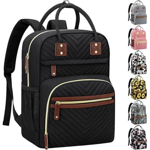 Tenot Diaper Bag Backpack for Women Large Capacity with Insulated Pockets Multifunctional Diaper Bags For Baby Girl Boy Waterproof Baby Bags For Mama Maternity Travel Bag Black